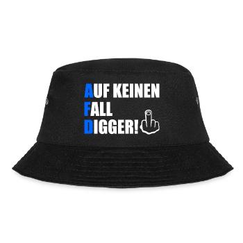 auf keinen fall digga - Bucket Hat - Schwarz - Vorne - Lela (165cm)