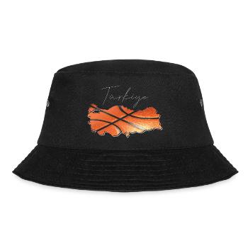 Türkei Türkiye Landkarte umrahmt Basketball TR - Bucket Hat - Schwarz - Vorne - Lela (165cm)