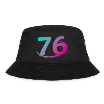 Nummer 76 mehrfarbig - Bucket Hat - Schwarz - Vorne - Lela (165cm)