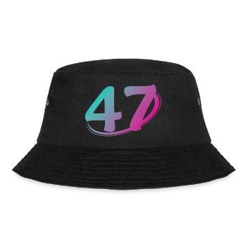 Nummer 47 mehrfarbig - Bucket Hat - Schwarz - Vorne - Lela (165cm)