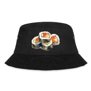 Sushi Food - Bucket Hat - black - Front - Lela (165cm)