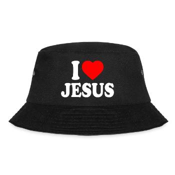 I love jesus - Bucket Hat - Schwarz - Vorne - Lela (165cm)