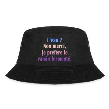 Daddy Humor Joke Fermented Grape Funny - Bucket Hat - black - Front - Lela (165cm)
