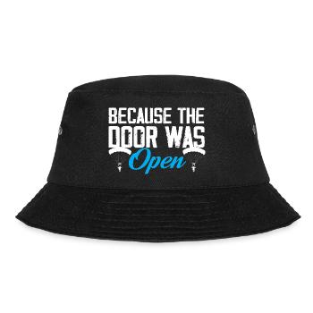 Because The Door Was Open Skydiving Freefall - Bucket Hat - Schwarz - Vorne - Lela (165cm)