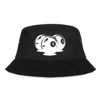 Billiard Balls Drawing - Bucket Hat - black - Front - Lela (165cm)