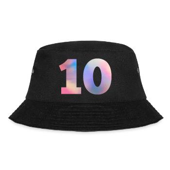 Colorful Number 10 - Bucket Hat - black - Front - Lela (165cm)