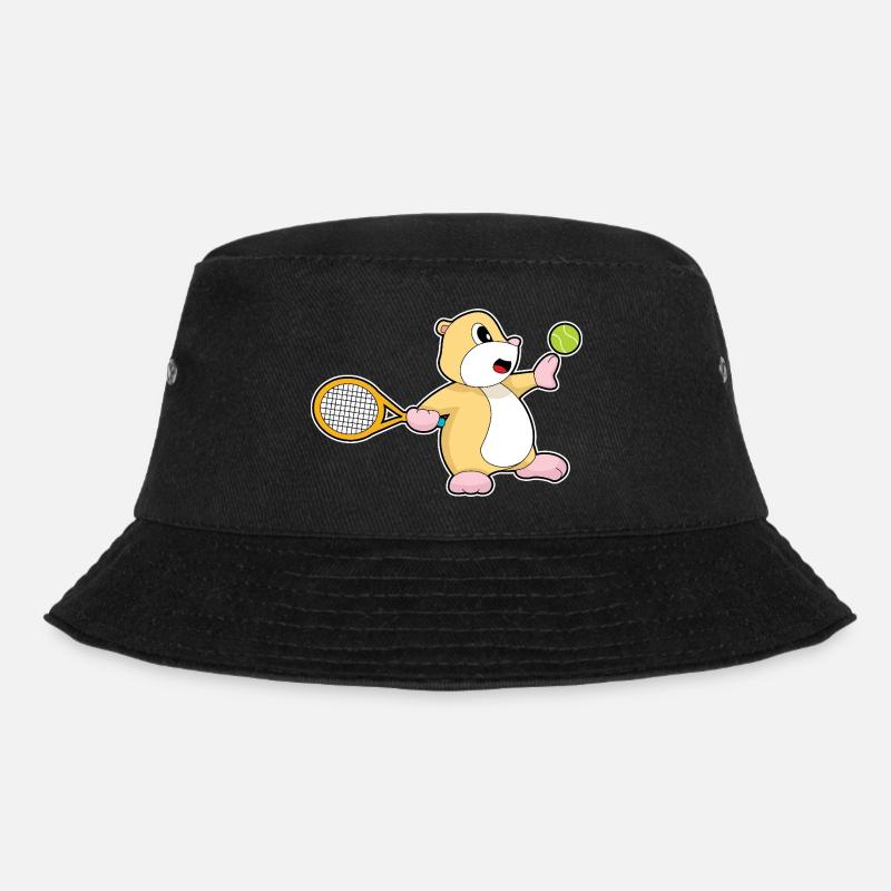 Hamster TennisTennisschläger - Bucket Hat - Schwarz