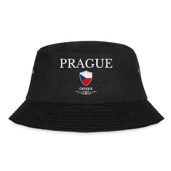 Prag, Tschechische Republik, Souvenir Prag - Bucket Hat - Schwarz - Vorne - Lela (165cm)
