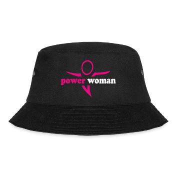 power_woman_001 - Bucket Hat - Schwarz - Vorne - Lela (165cm)