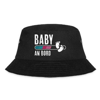 Expectant mothers BABY ON BOARD Funny - Bucket Hat - black - Front - Lela (165cm)
