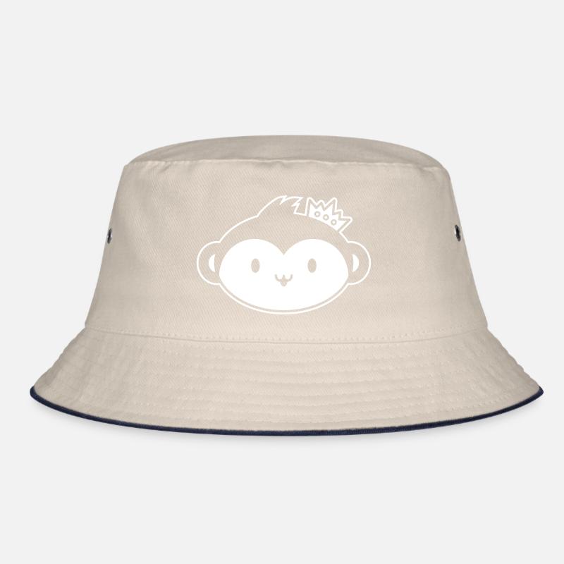 Monkey Crown – Cute Monkey Head with Crown Bucket Hat