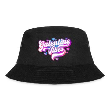 Galentine Vibes Cute Matching Girls Group Party  - Bucket Hat - black - Front - Lela (165cm)