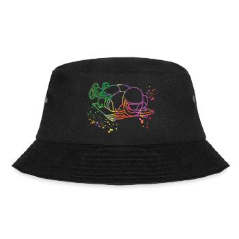 Skeleton Bobsleigh Winter Sports Sled - Bucket Hat - Schwarz - Vorne - Lela (165cm)