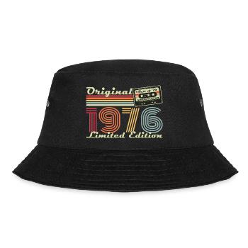 Original 1976 Jahrgang Vintage Geburtstag Retro - Bucket Hat - Schwarz - Vorne - Lela (165cm)
