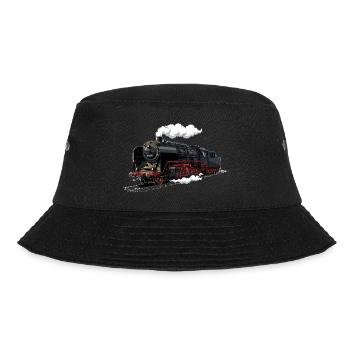 Illustration rétro de locomotive à vapeur - Bob - noir - Devant - Lela (165cm)