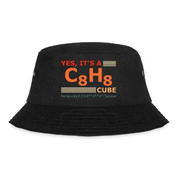 C8H8 Cubane – Yes it's a Cube retro Chemistry - Bucket Hat - black - Front - Lela (165cm)