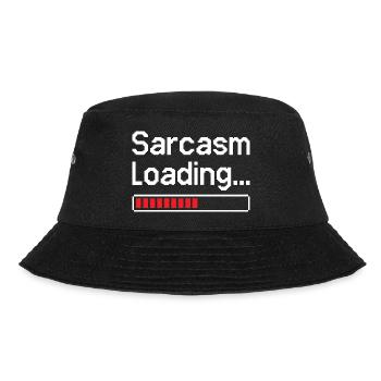 Sarkasmus Ladestatus - Bucket Hat - Schwarz - Vorne - Lela (165cm)