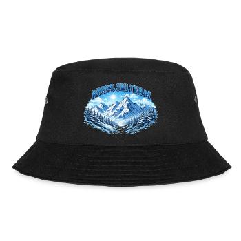 Apres Ski Team Bergpanorama - Bucket Hat - Schwarz - Vorne - Lela (165cm)