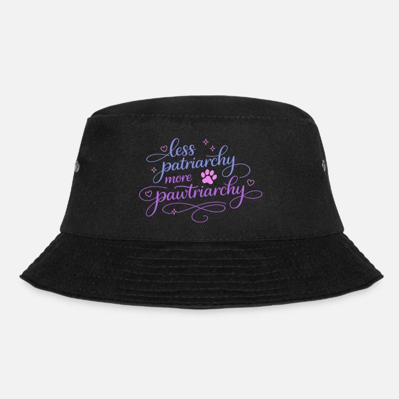 less patriarchy, more pawtriarchy - Bucket Hat - Schwarz