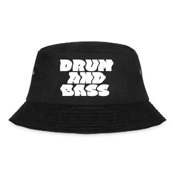 Drum and Bass bold logo design - Bucket Hat - black - Front - Lela (165cm)