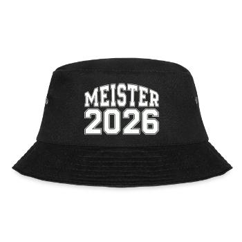 Meister 2026 Logo - Bucket Hat - Schwarz - Vorne - Lela (165cm)
