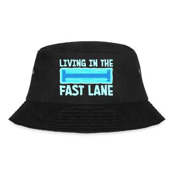 Life In The Fast Lane Float Funny Pool Saying - Bucket Hat - black - Front - Lela (165cm)
