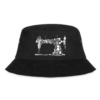 Nähstudio-Silhouette - Bucket Hat - Schwarz - Vorne - Lela (165cm)