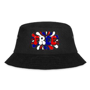 Freedom Splash Tricolor Typography - Bucket Hat - black - Front - Lela (165cm)