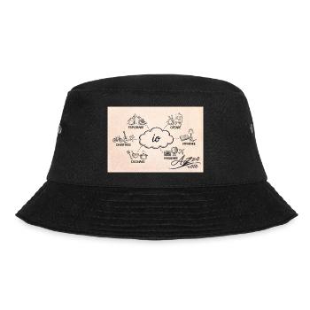Azzo - Bucket Hat - Schwarz - Vorne - Lela (165cm)
