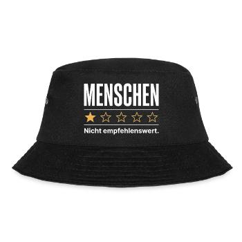 Menschen 1 stern bewertung i schlech nicht  - Bucket Hat - Schwarz - Vorne - Lela (165cm)