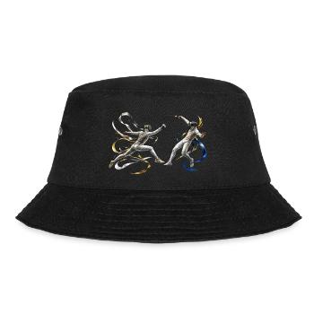Duellfecht-Energie-Bänder - Bucket Hat - Schwarz - Vorne - Lela (165cm)