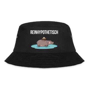 Reinhypothetisch Nilpferd Kaffee Wortwitz Humor - Bucket Hat - Schwarz - Vorne