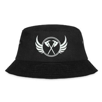 Kreuzäxte mit Flügeln Emblem - Bucket Hat - Schwarz - Vorne