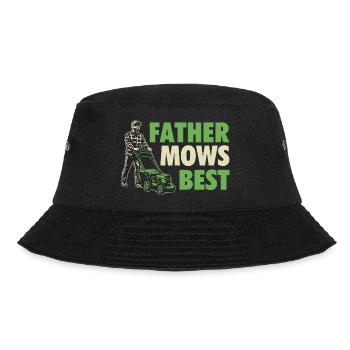 Father Mows Best – Rasenmähen Vatertag - Bucket Hat - Schwarz - Vorne