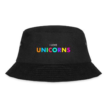 I love unicorns - Bucket Hat - black - Front - Lela (165cm)