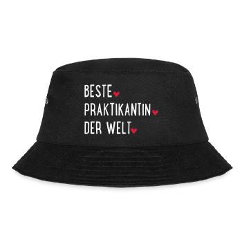 beste praktikantin - Bucket Hat - Schwarz - Vorne - Lela (165cm)