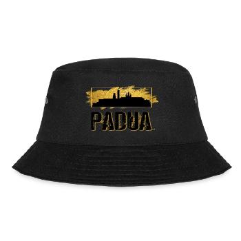 Padua Italien Stadt Skyline Heimat Liebe Gold - Bucket Hat - Schwarz - Vorne - Lela (165cm)