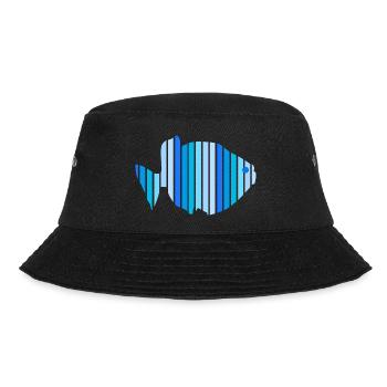 Fisch blau Graphic Art - Bucket Hat - Schwarz - Vorne - Lela (165cm)