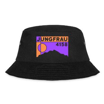 Berner Oberland Jungfraujoch Berg Jungfrau Skitour - Bucket Hat - Schwarz - Vorne - Lela (165cm)