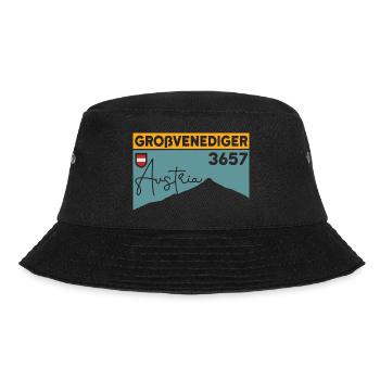 Großvenediger Skitour Bergtour Wanderung Souvenir - Bucket Hat - Schwarz - Vorne - Lela (165cm)