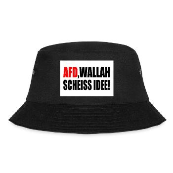 Afd wallah scheiss idee - Bucket Hat - Schwarz - Vorne - Lela (165cm)