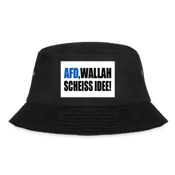 Afd wallah scheiss idee - Bucket Hat - Schwarz - Vorne - Lela (165cm)