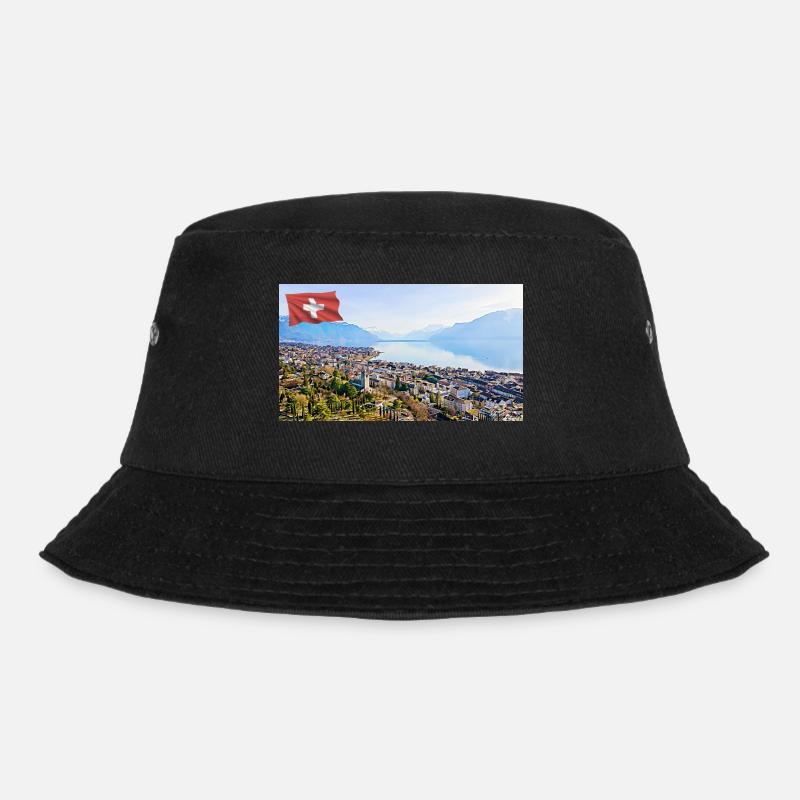 Vevey, Schweiz. - Bucket Hat - Schwarz
