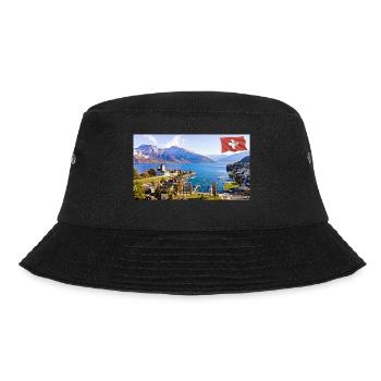Spiez, Schweiz. - Bucket Hat - Schwarz - Vorne - Lela (165cm)