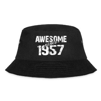 Geboren 1957 Jahrgang 1957 - Bucket Hat - Schwarz - Vorne - Lela (165cm)
