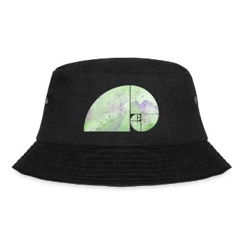 Fibonacci Spiral Elephant - Golden Ratio grungy 3 - Bucket Hat - Schwarz - Vorne - Lela (165cm)