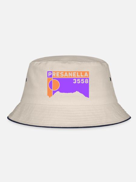 Cima Presanella Trentino Gletscher Hochtour Berg - Bucket Hat - Natur/Navy - Vorne