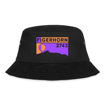 Figerhorn Sonnenaufgang Aufstieg Wanderung Wandern - Bucket Hat - Schwarz - Vorne - Lela (165cm)