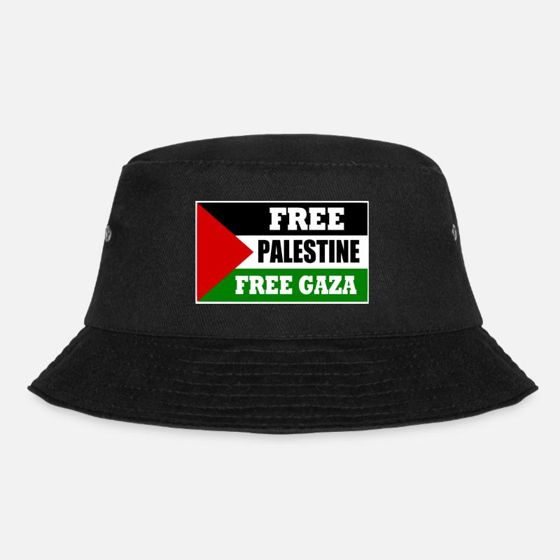 Free palestine - Bucket Hat - black