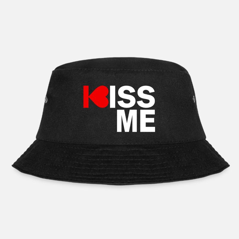 Kiss me - Bucket Hat - black